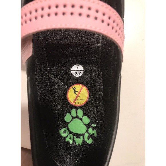 Dawgs Women’s Pro Casual Round Toe Comfort Black/Pink Mary Janes Shoes Size 7 - Picture 3 of 8